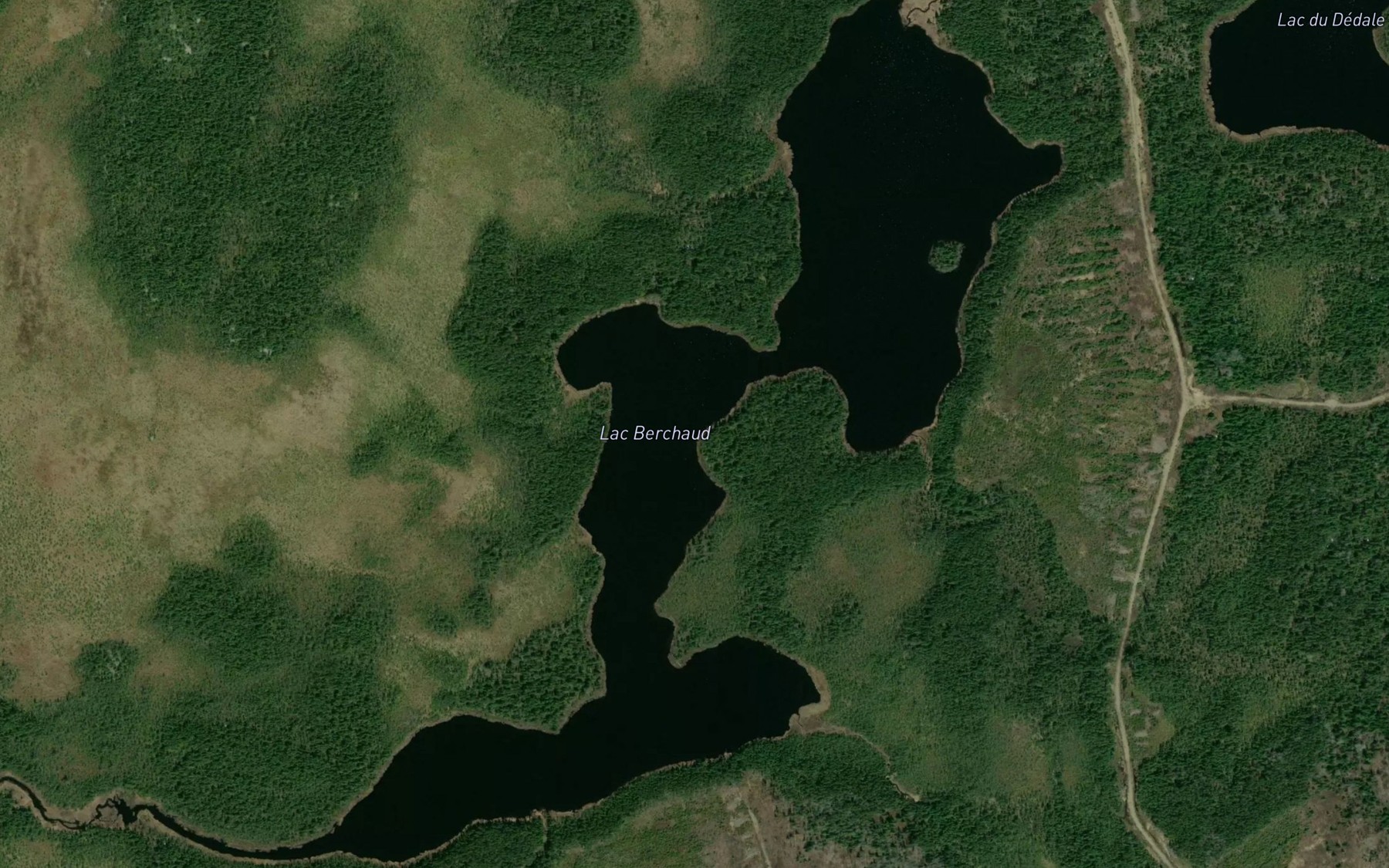 Satellite map of the Lac Berchaud
