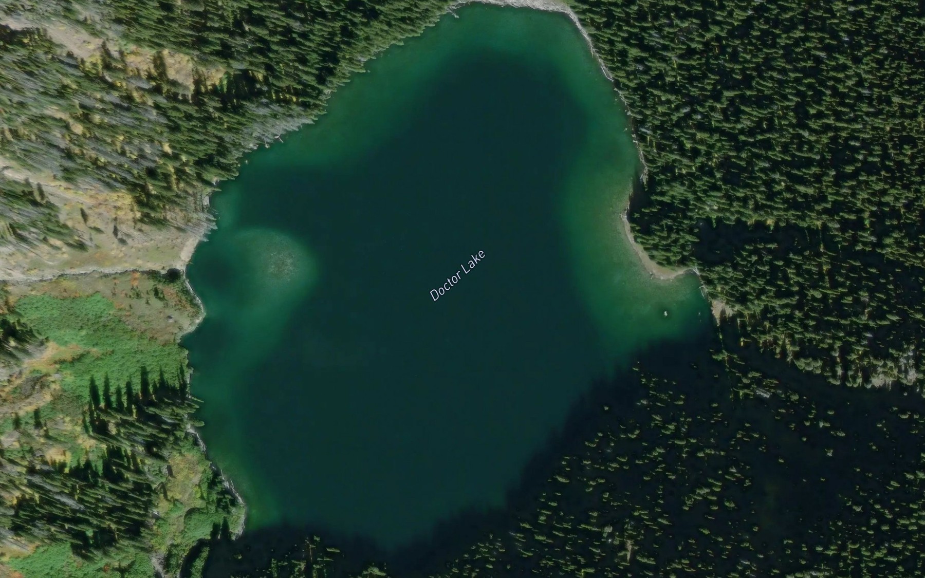 Satellite map of the Doctor Lake