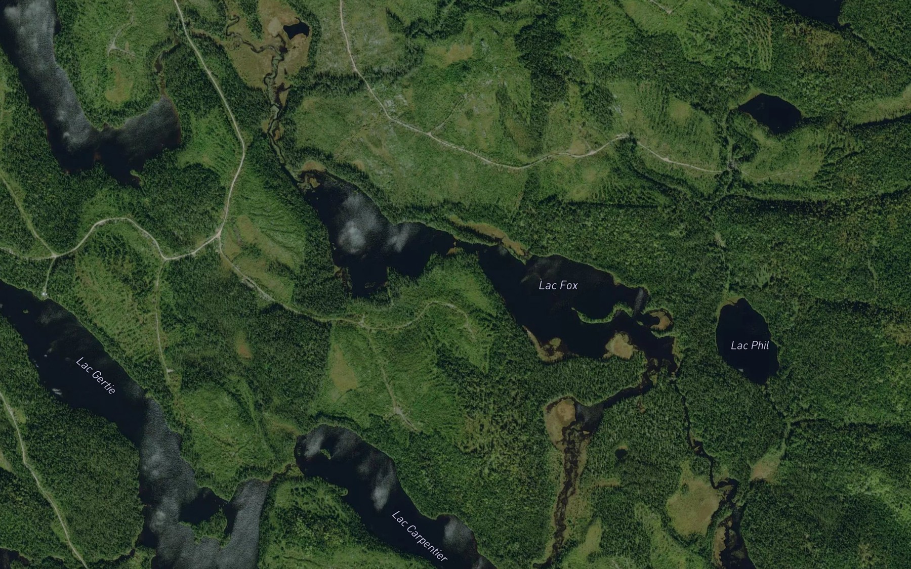 Satellite map of the Lac Fox