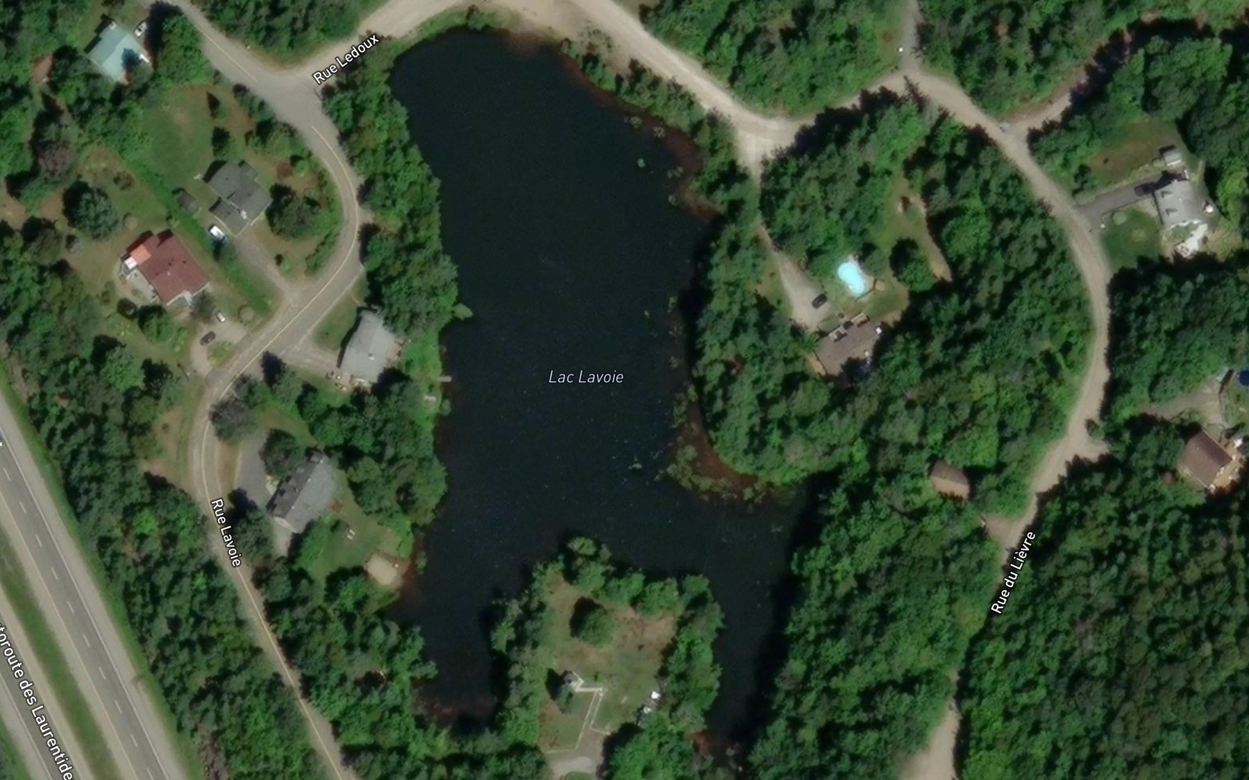 Satellite map of the Lac Lavoie