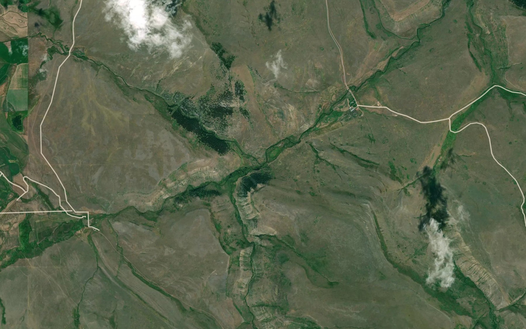 Satellite map of the Middle Creek
