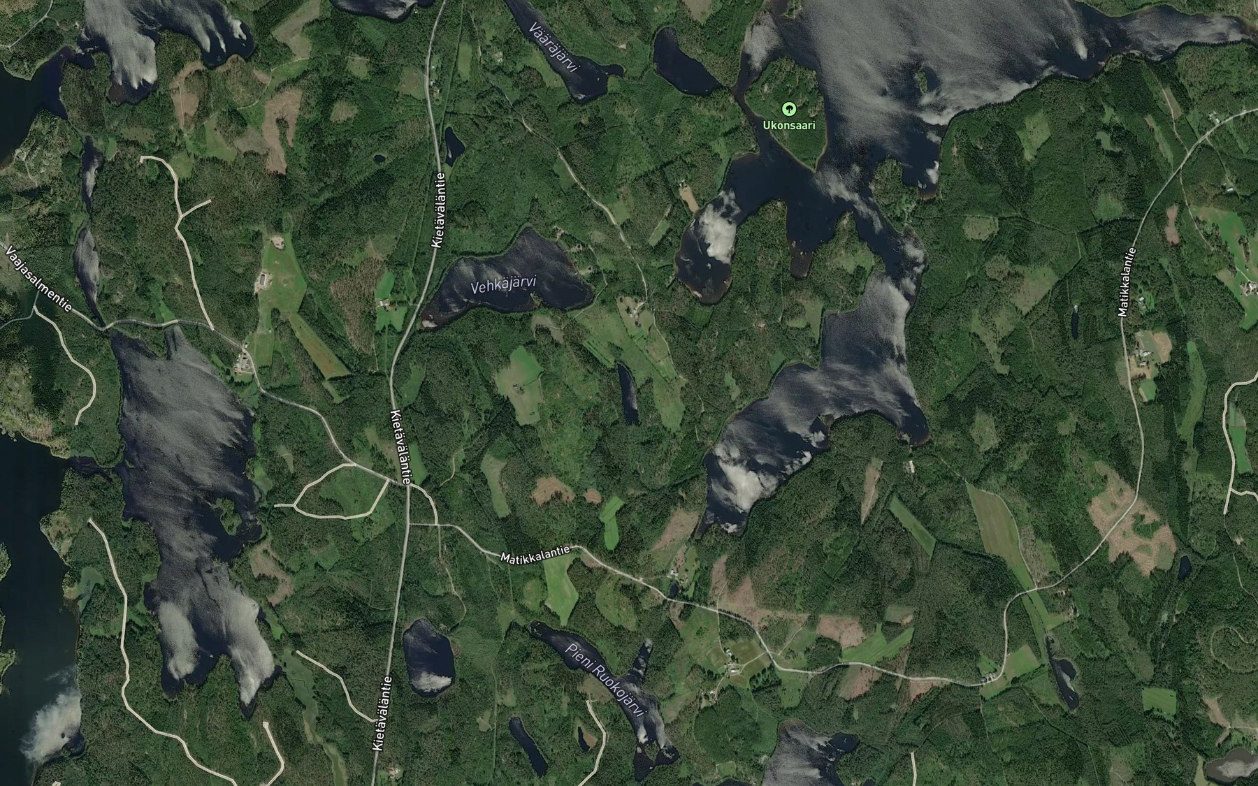 Satellite map of the Vehkalampi
