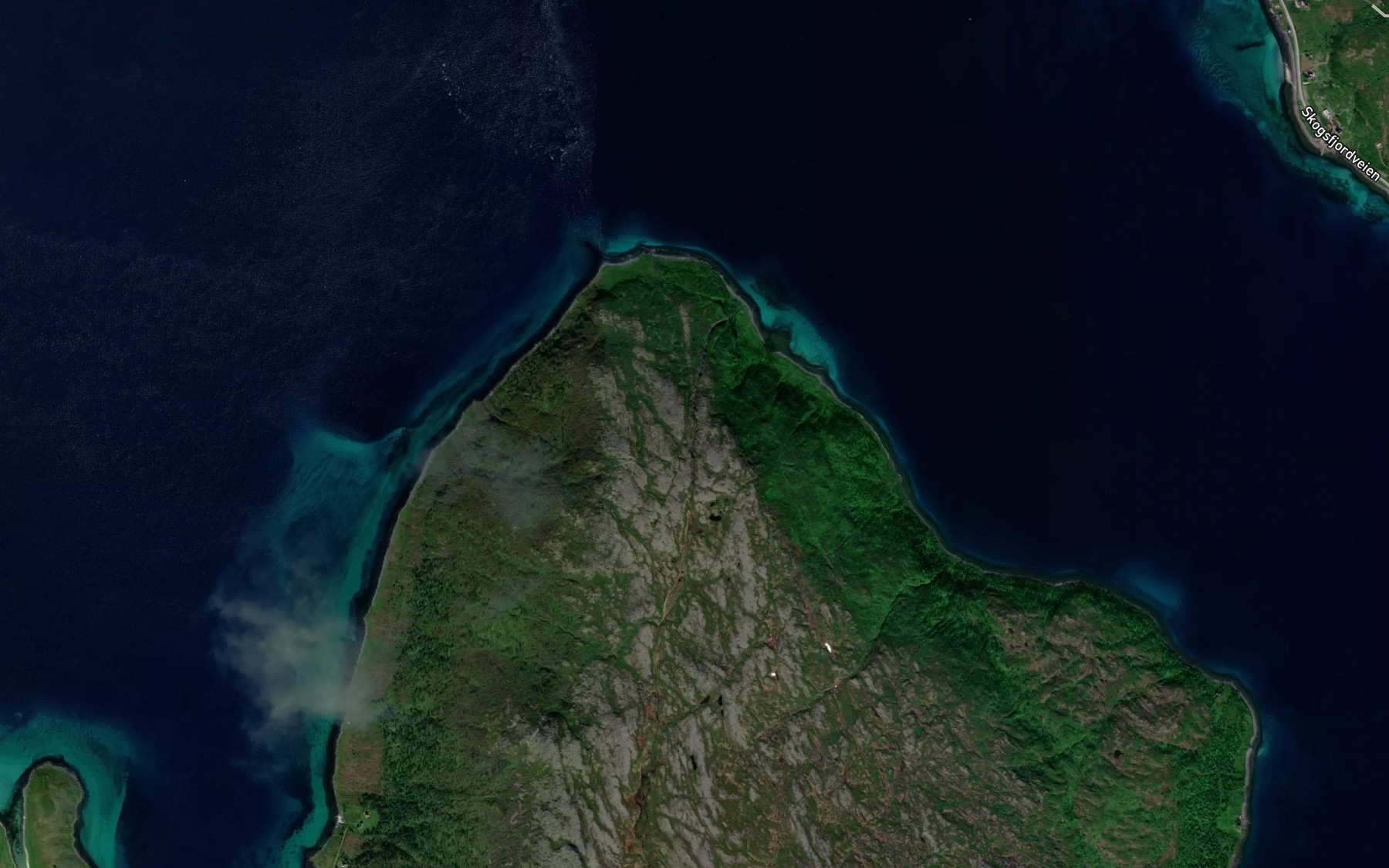 Satellite map of the Tisneselva