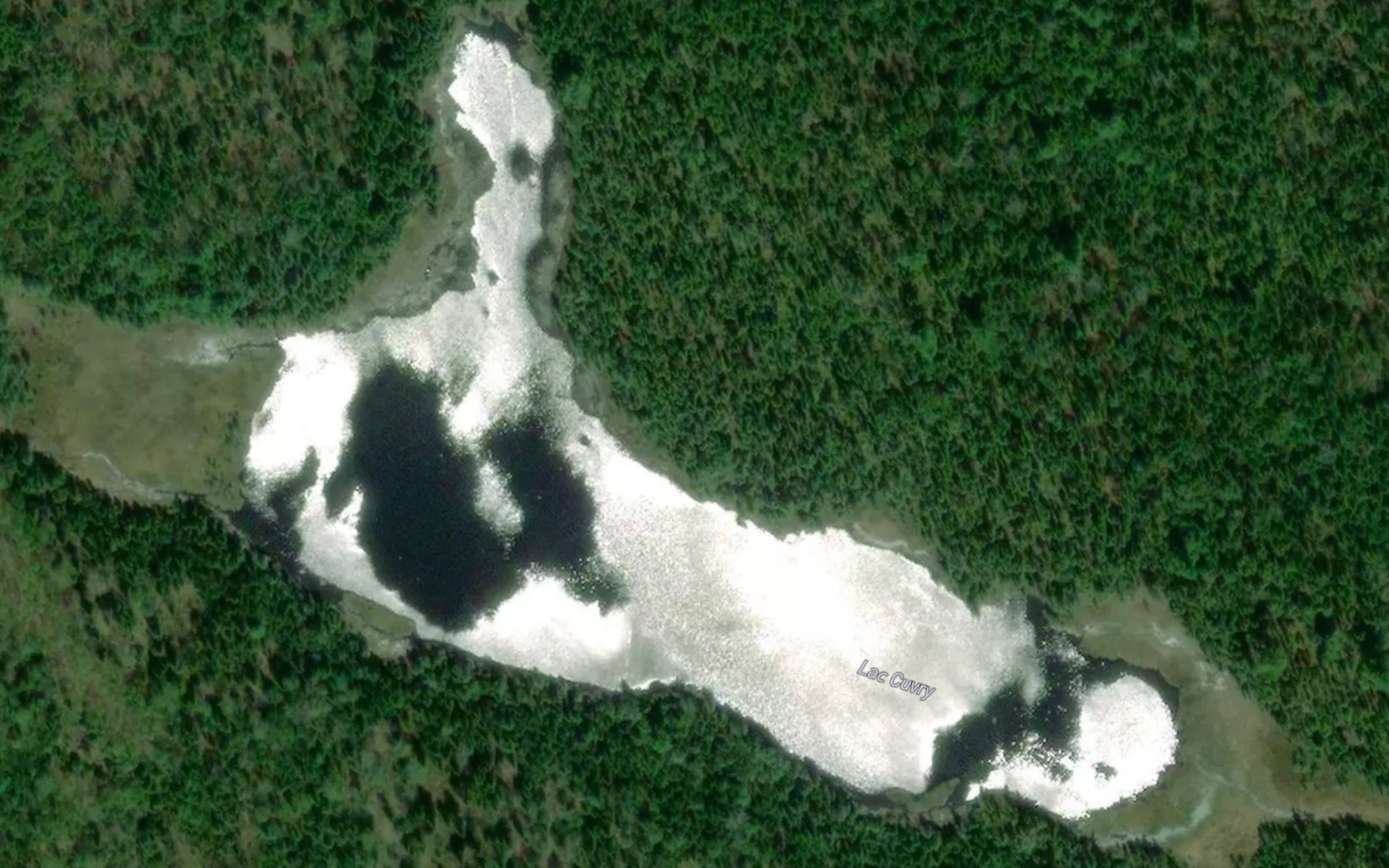 Satellite map of the Lac Cuvry