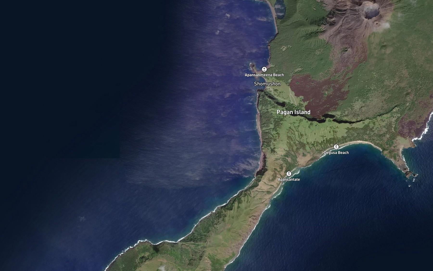 Satellite map of the Apaan Bay