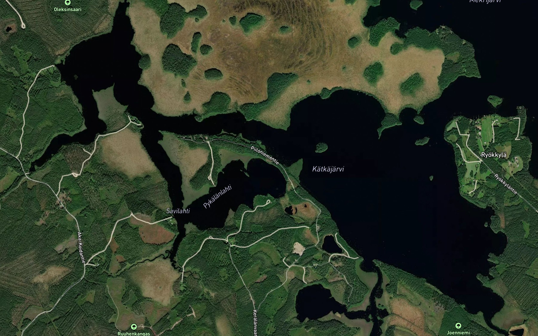 Satellite map of the Katkajarvi