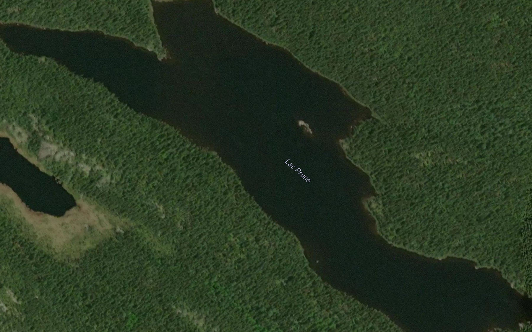 Satellite map of the Lac Prune