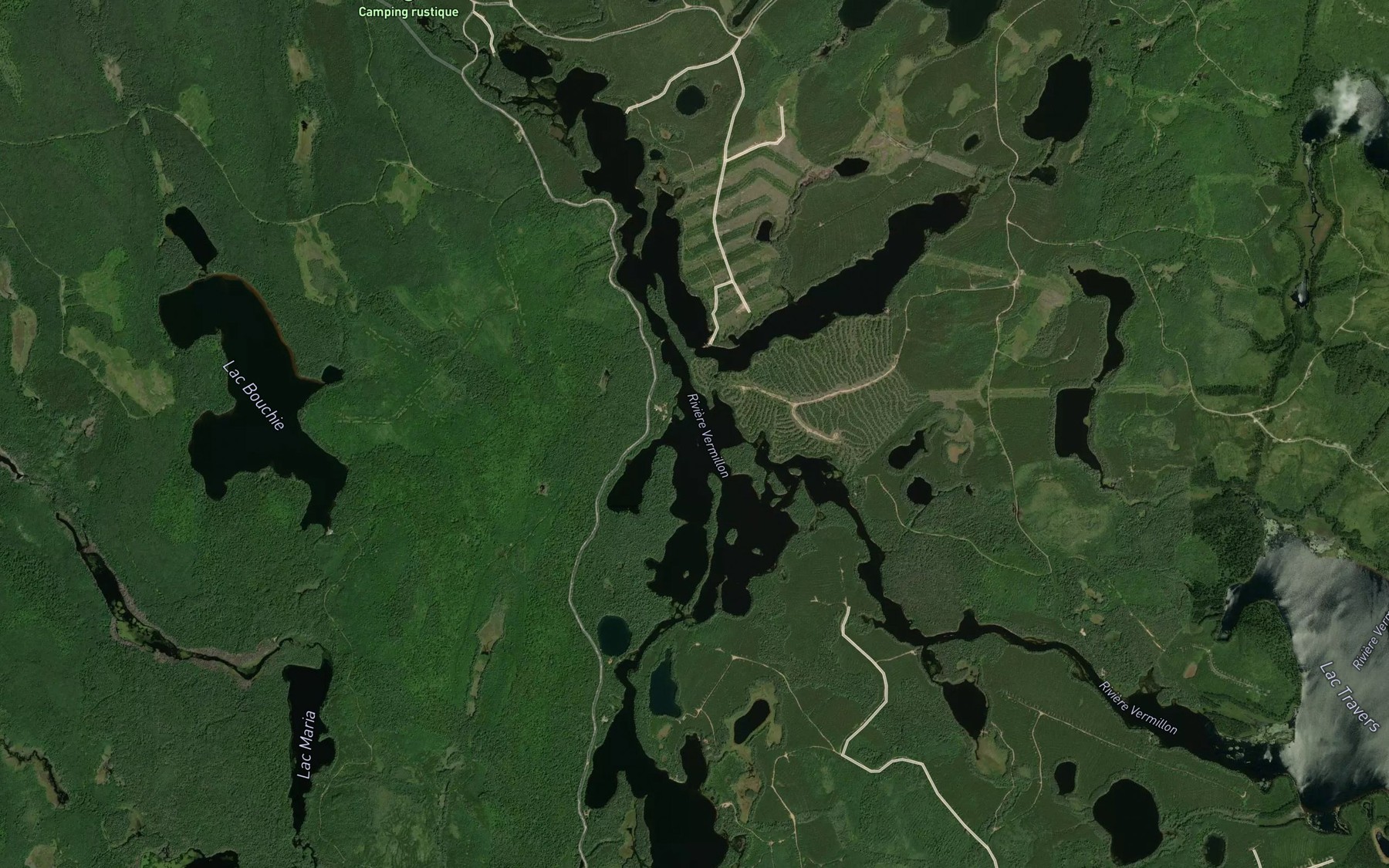 Satellite map of the Lac des Fourches