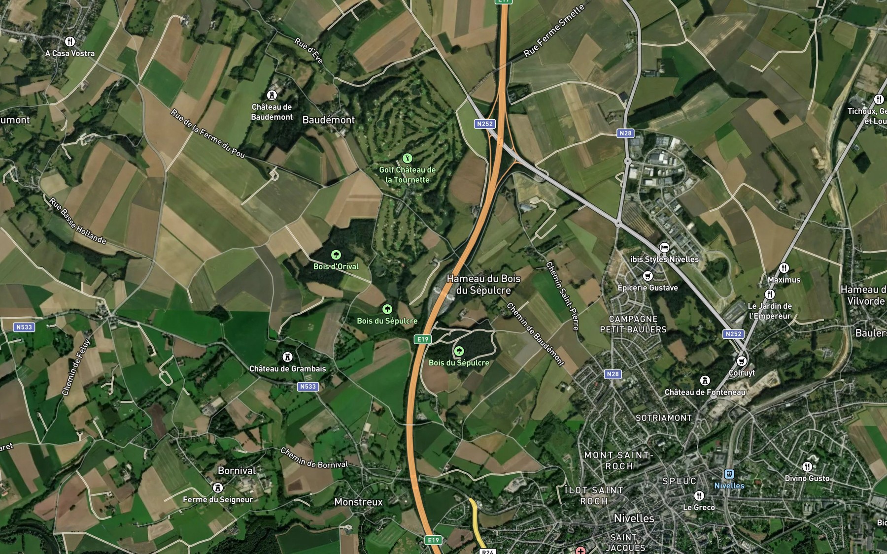 Satellite map of the Saint-Pierre