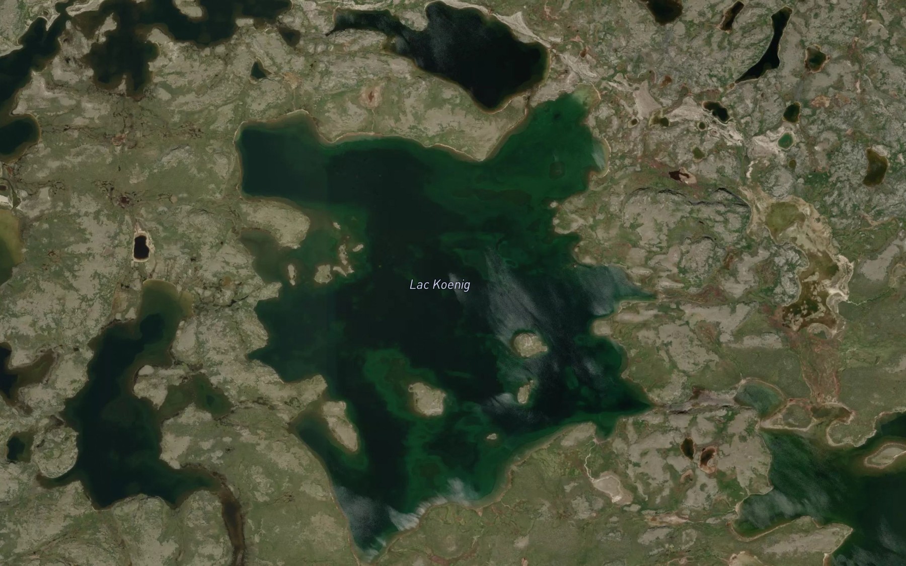 Satellite map of the Lac Koenig