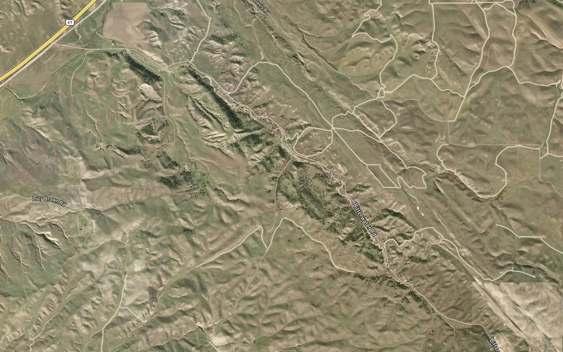 Satellite map of the Mucho Spring
