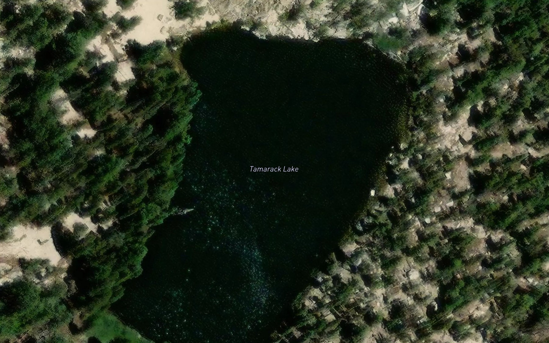 Satellite map of the Tamarack Lake