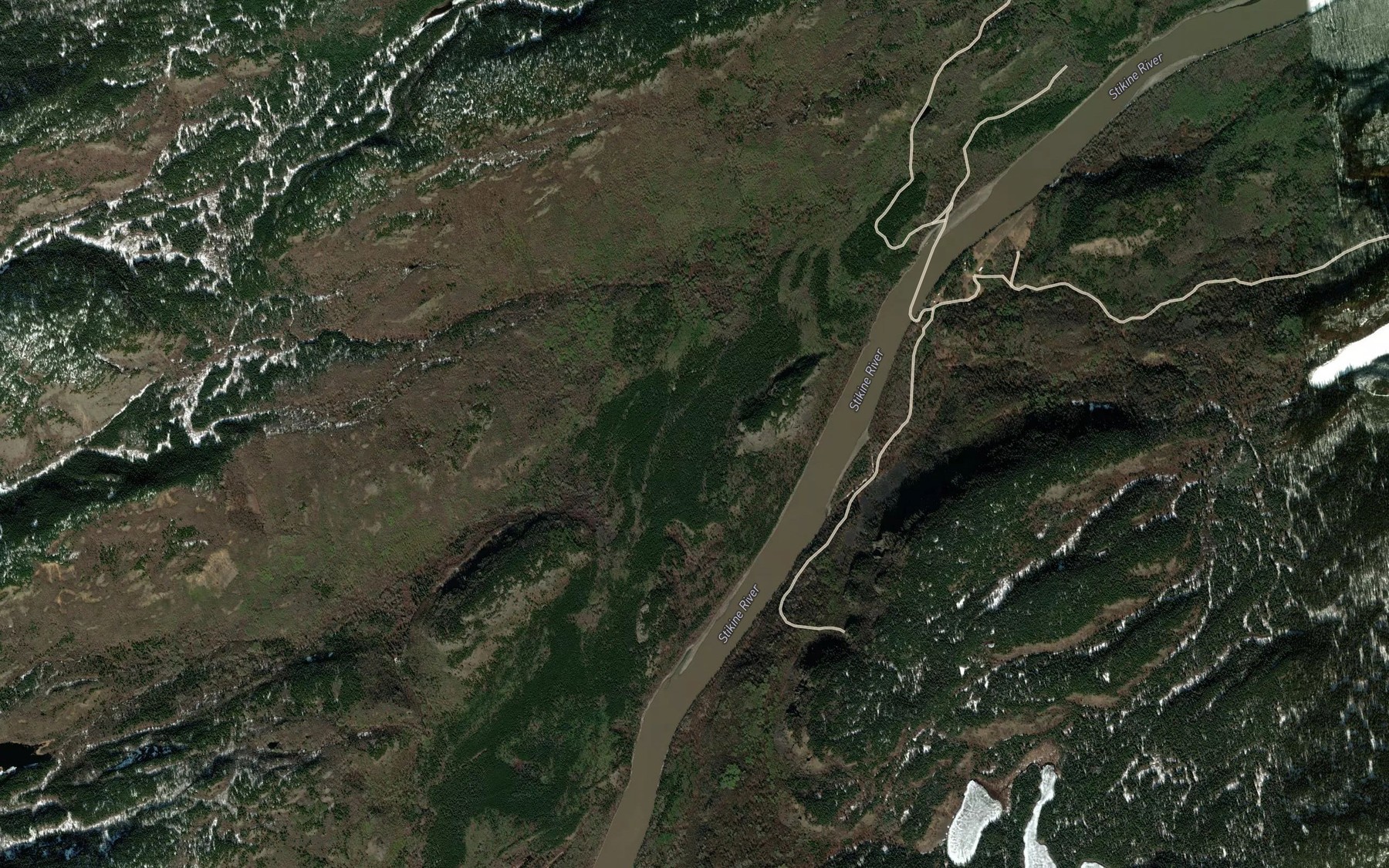Satellite map of the Glomerate Creek