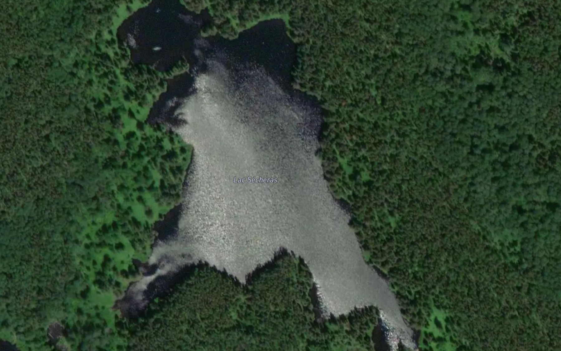 Satellite map of the Lac Secheras