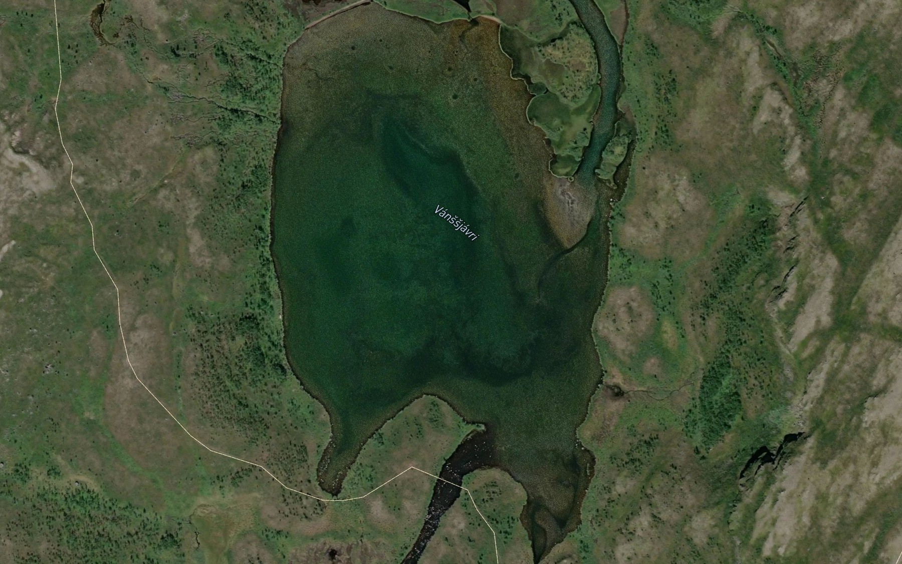 Satellite map of the Vansjavri