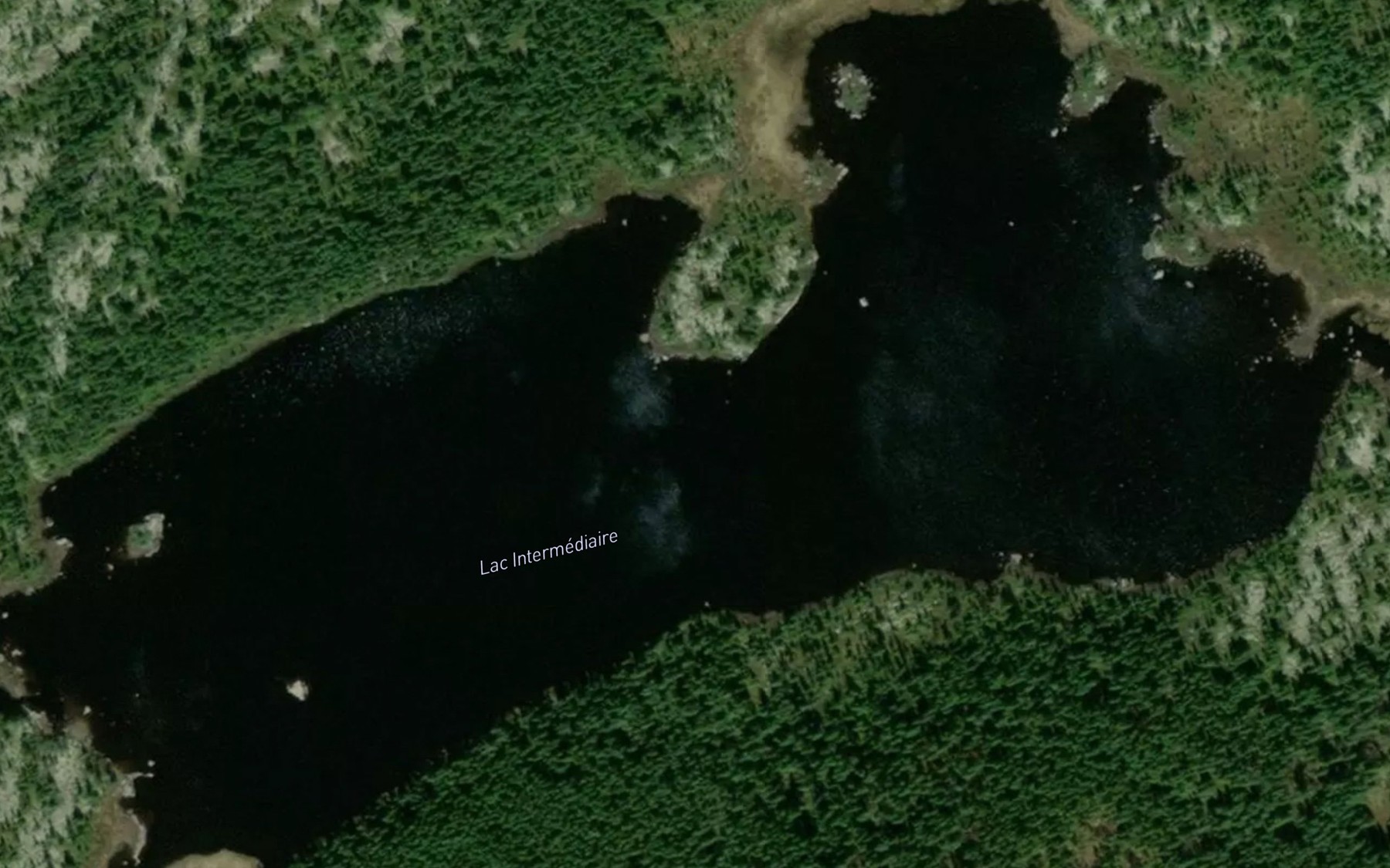 Satellite map of the Lac Intermediaire