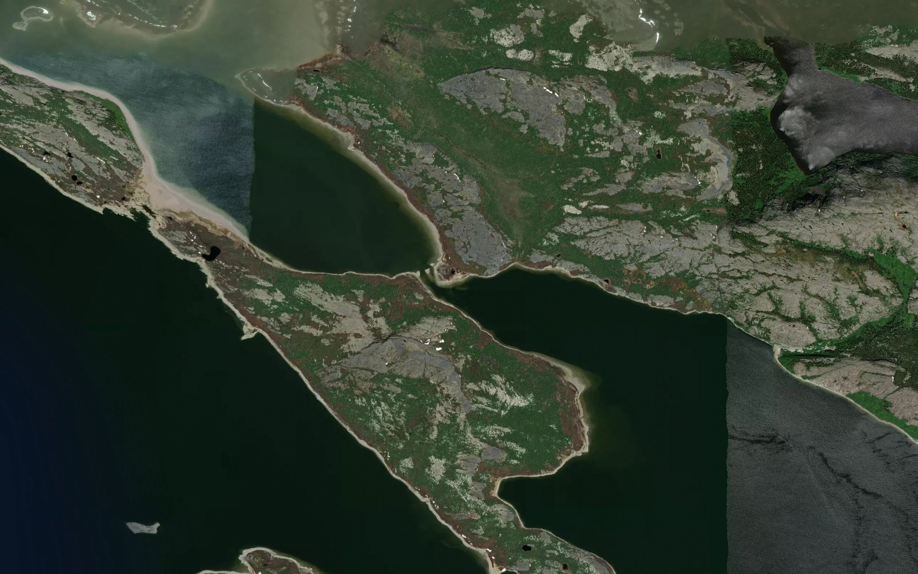 Satellite map of the Passe Quurngualuk