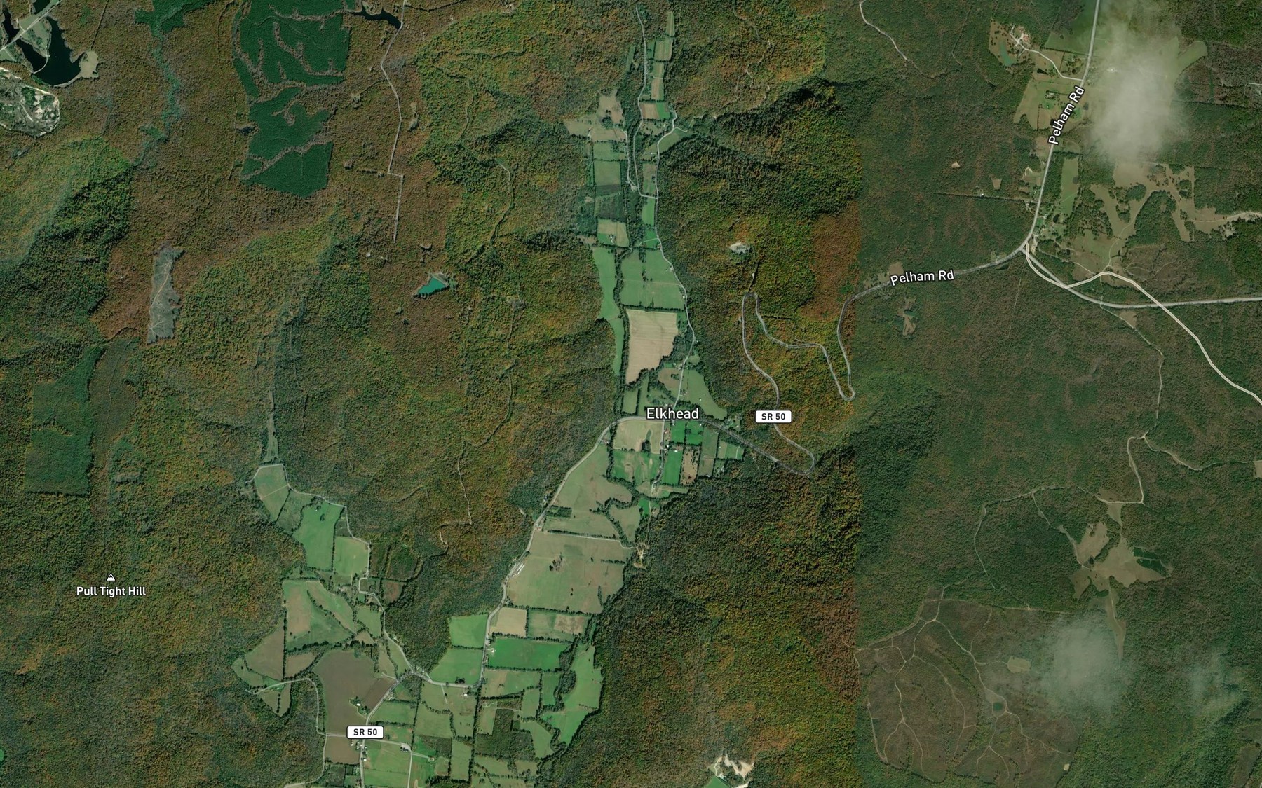 Satellite map of the Laurel Creek