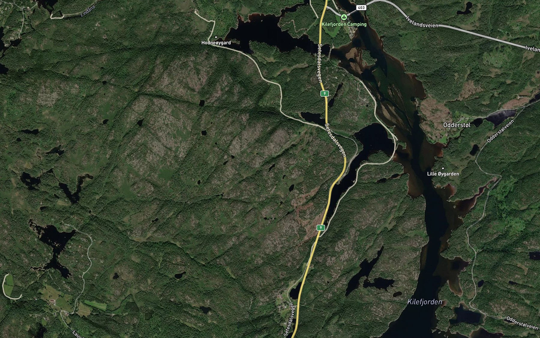 Satellite map of the Bjornetjonn
