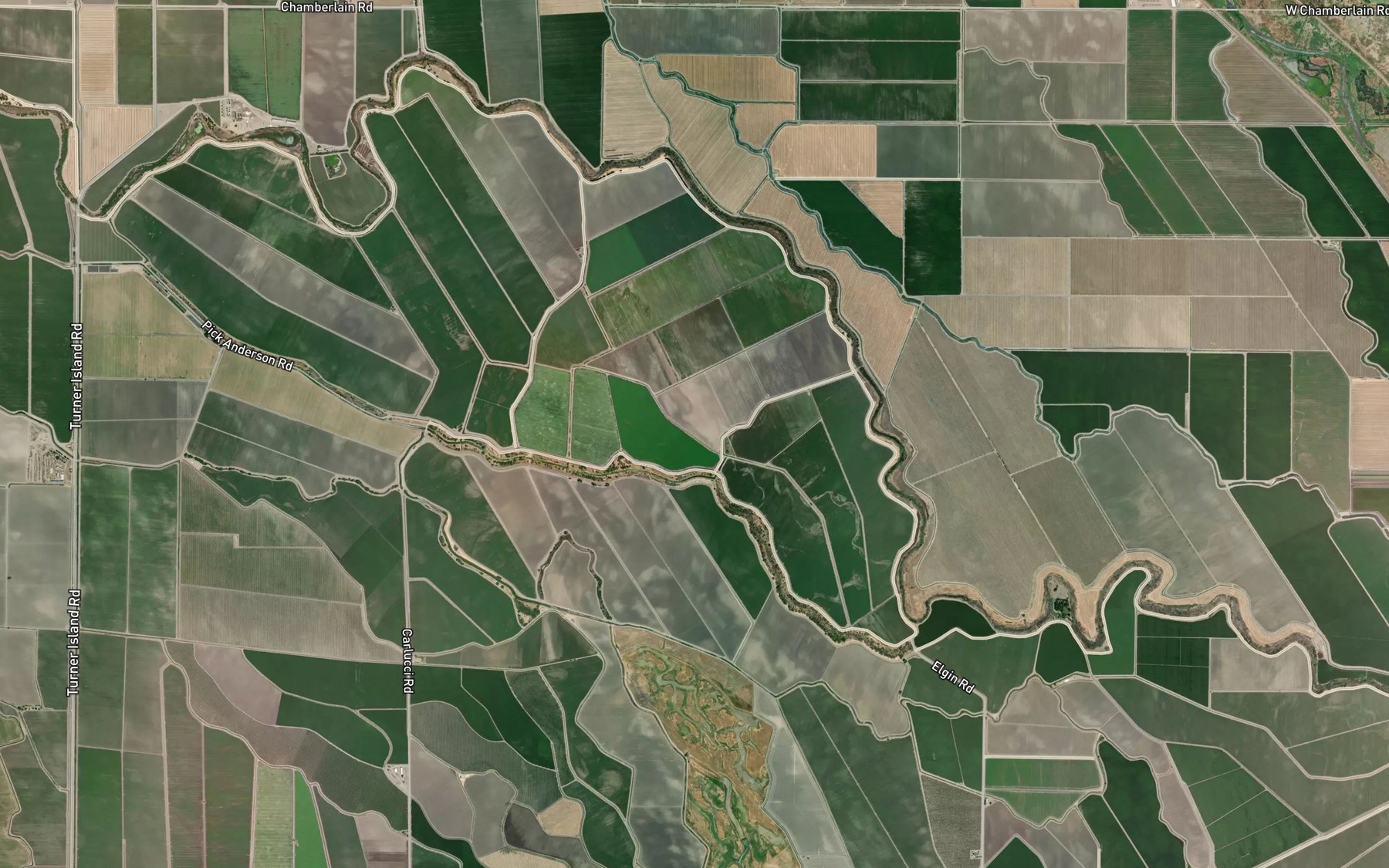 Satellite map of the Pick Anderson Drain