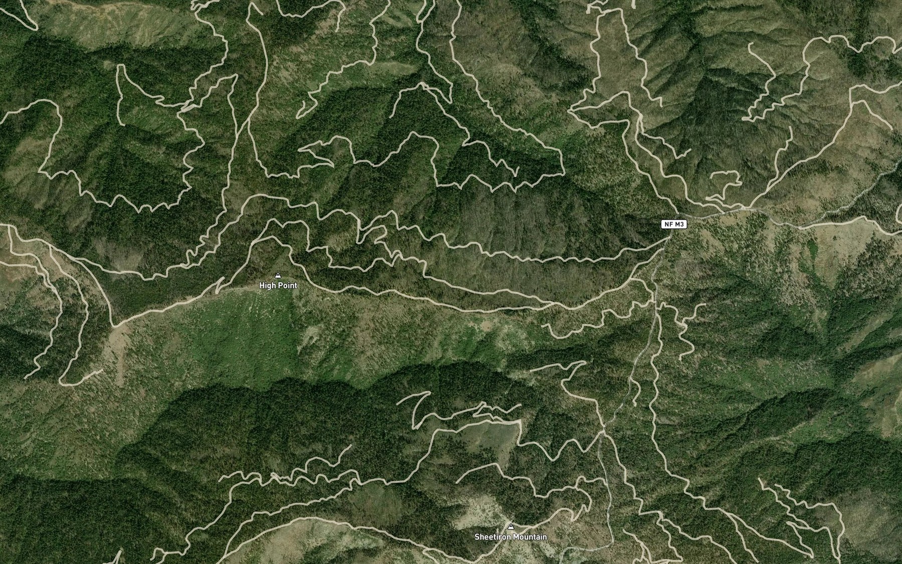 Satellite map of the Hayward Spring