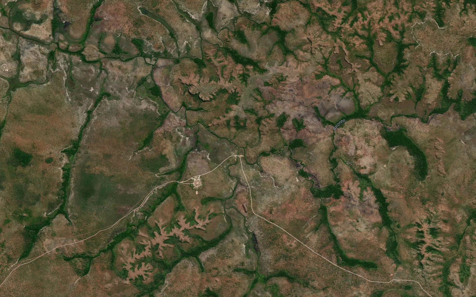 Satellite map of the Ribeirao Serrinha