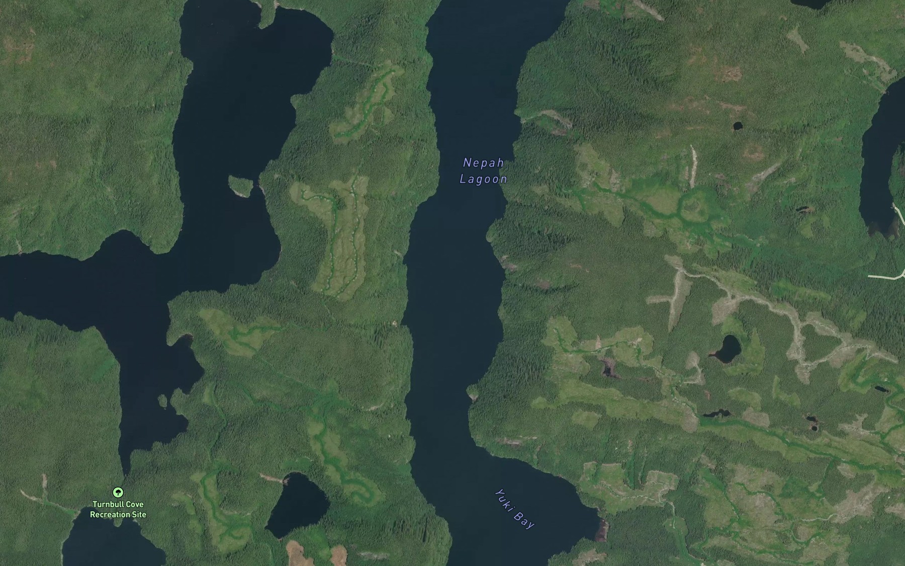 Satellite map of the Nepah Lagoon