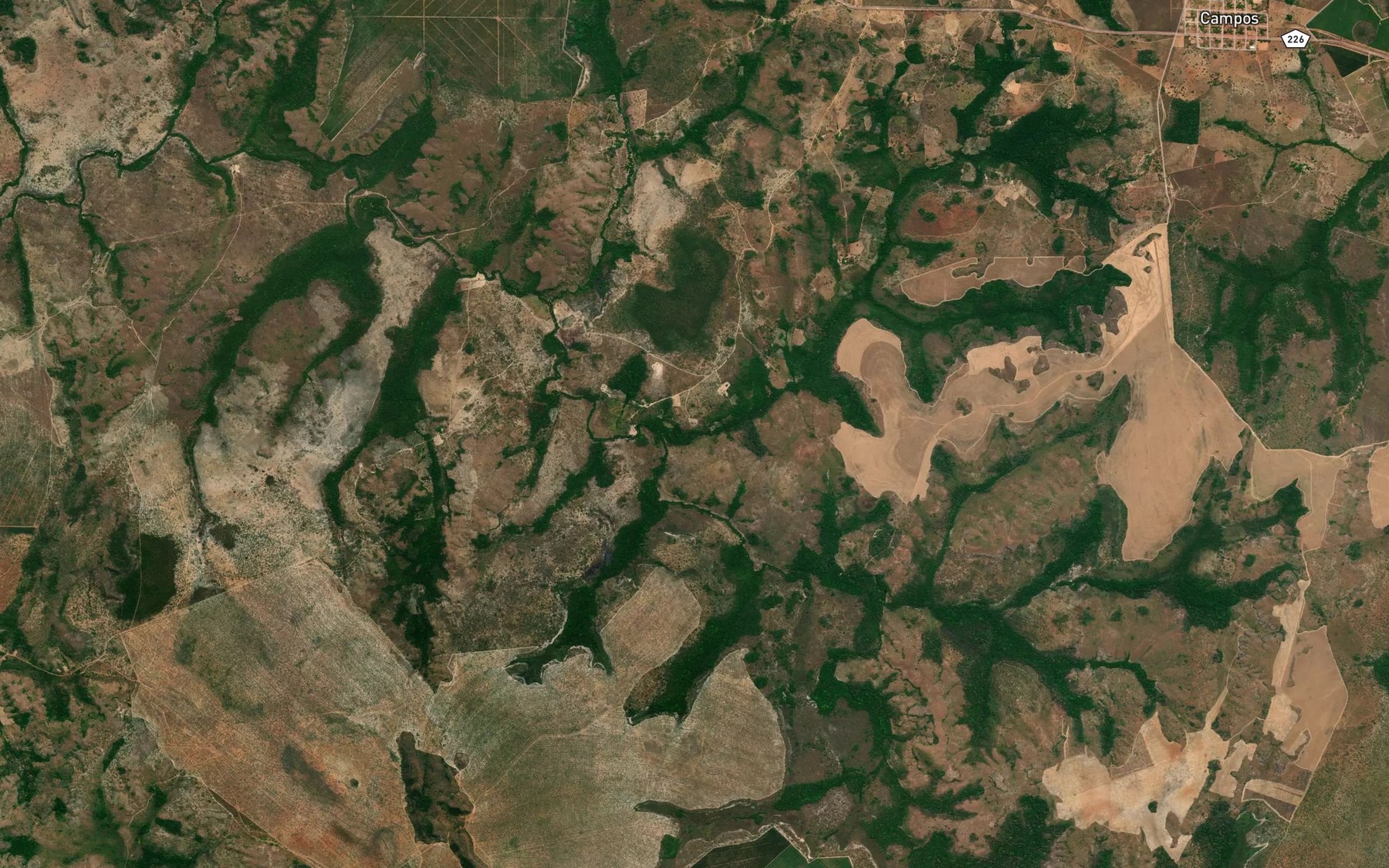 Satellite map of the Corrego Cocal