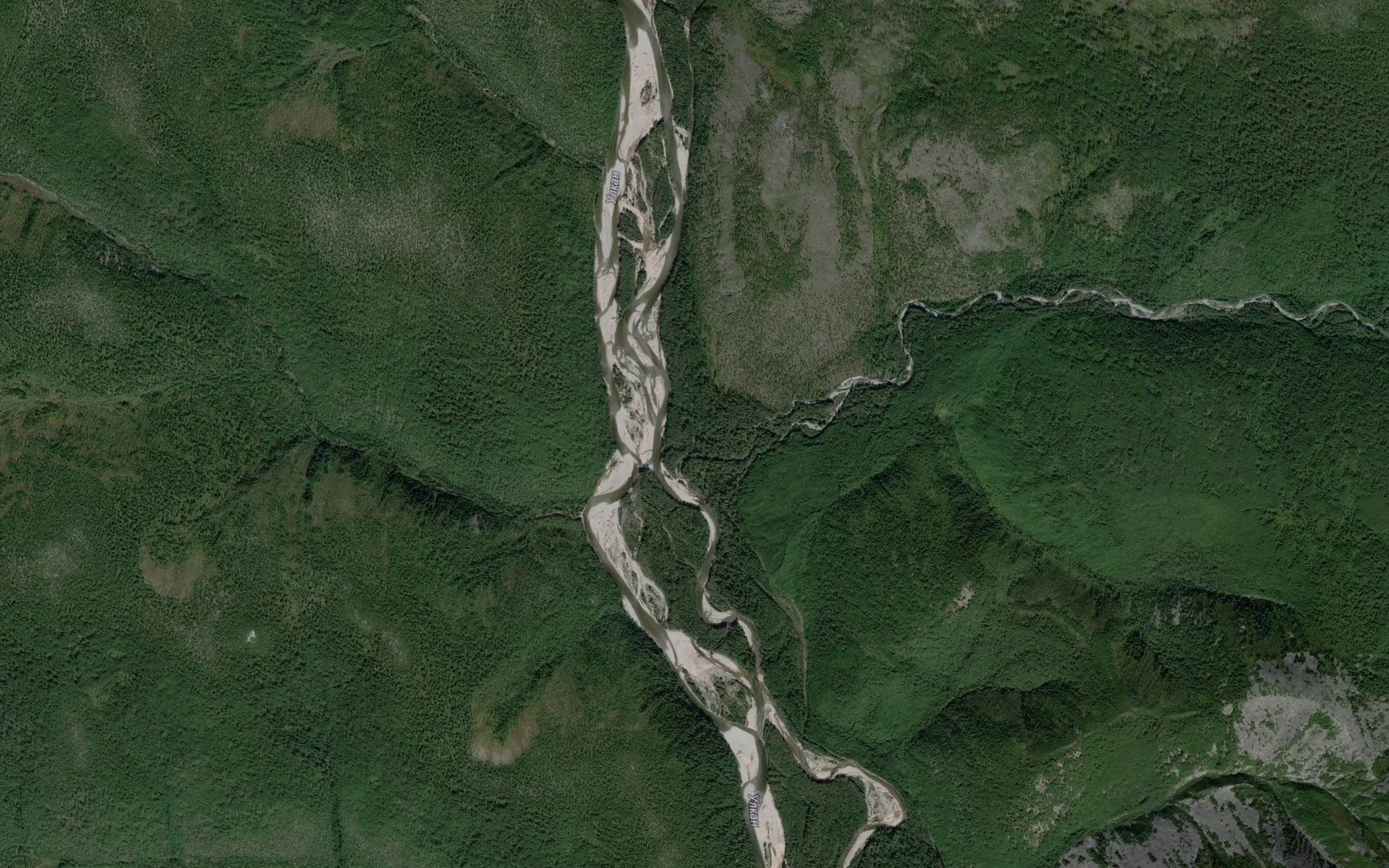 Satellite map of the Degdeligdyakh