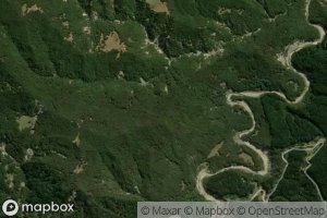 Satellite map of the Waiau River