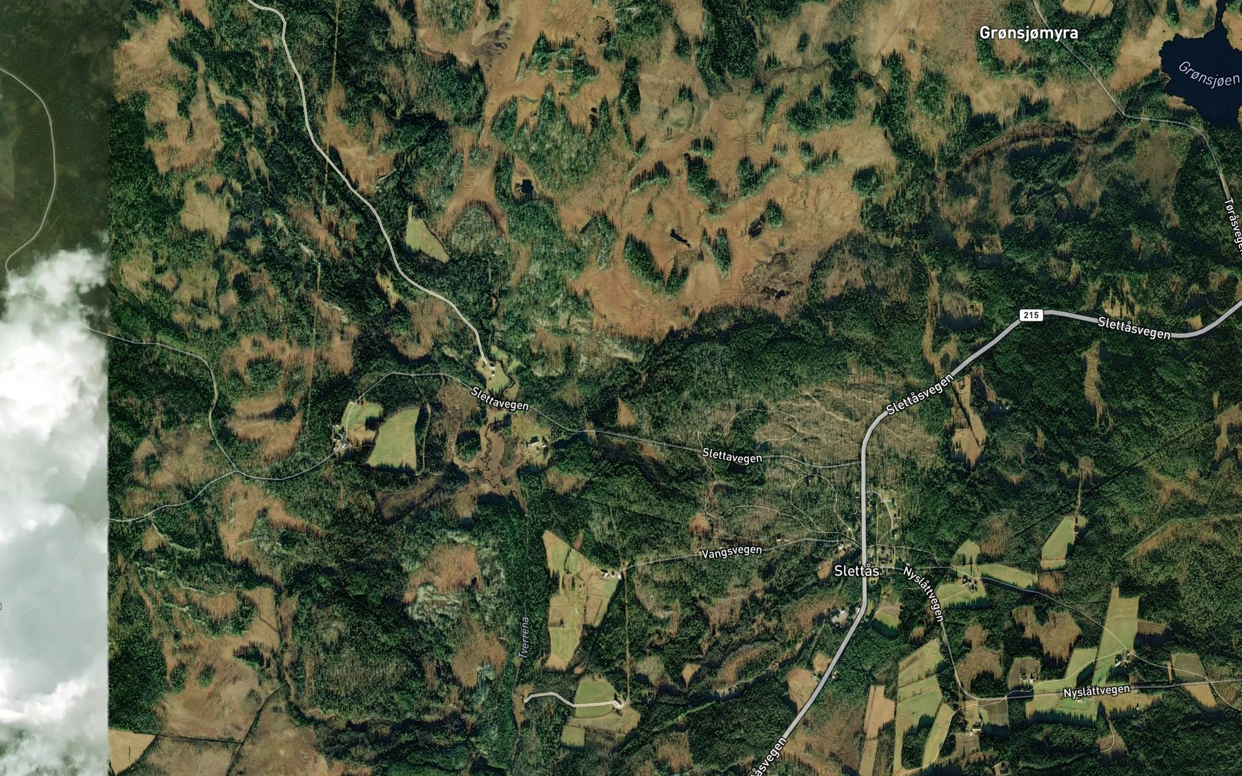 Satellite map of the Vassbekken