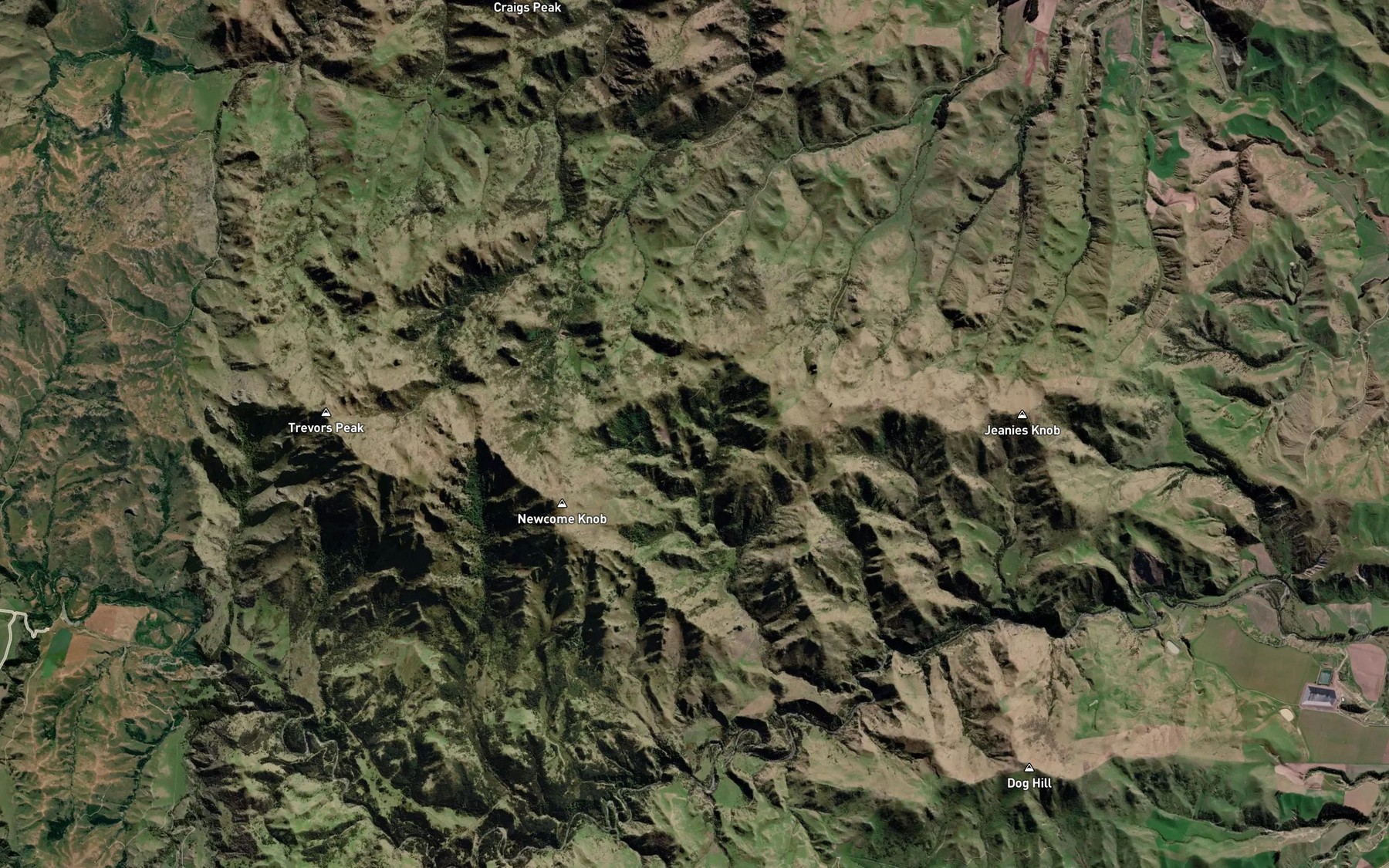 Satellite map of the Division Creek