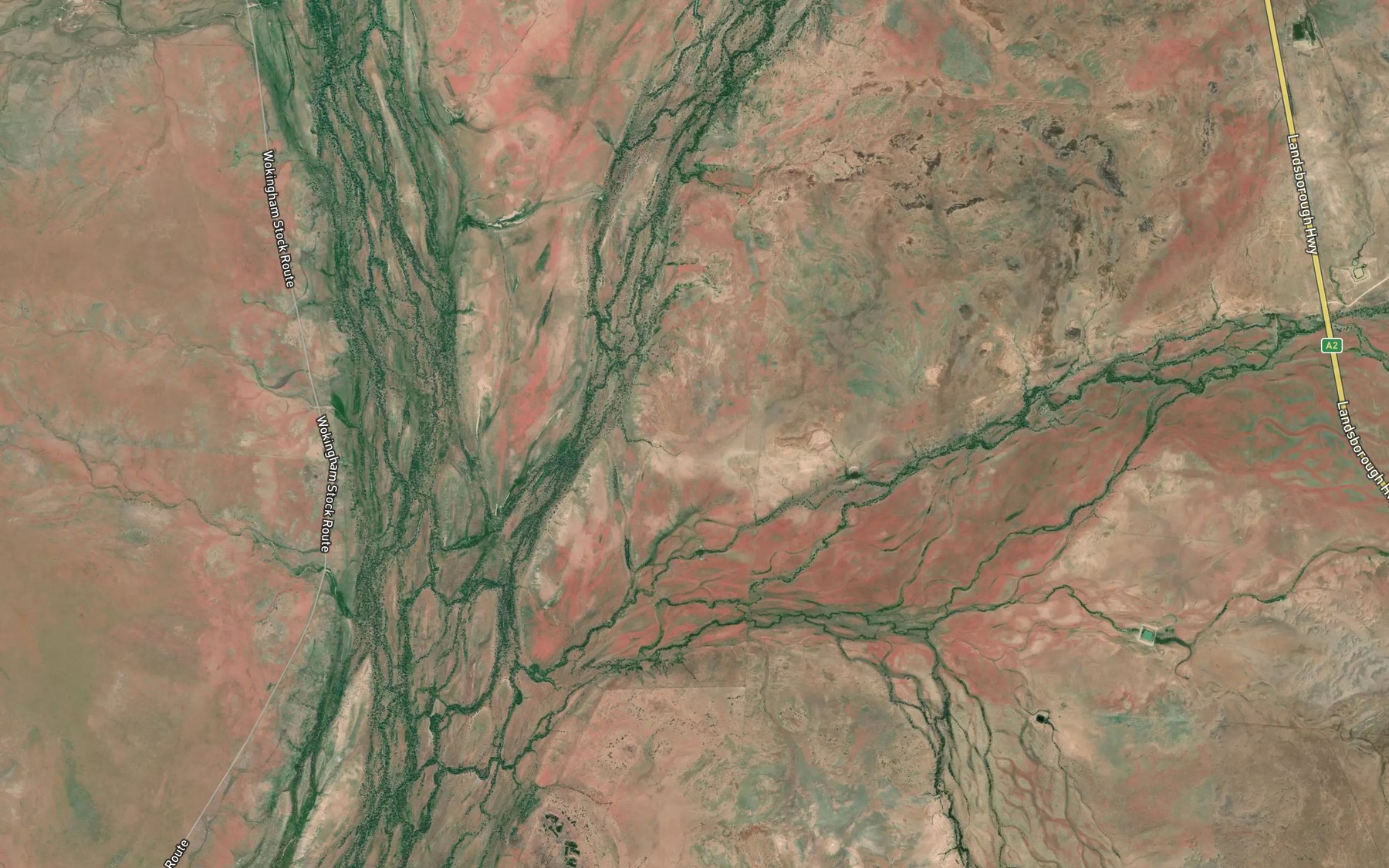 Satellite map of the Cockatoo Creek