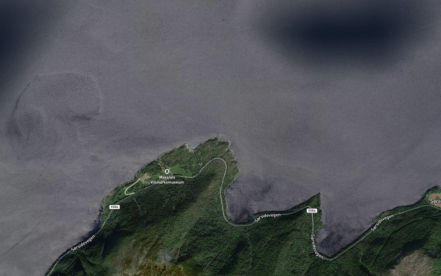 Satellite map of the Krossvikane