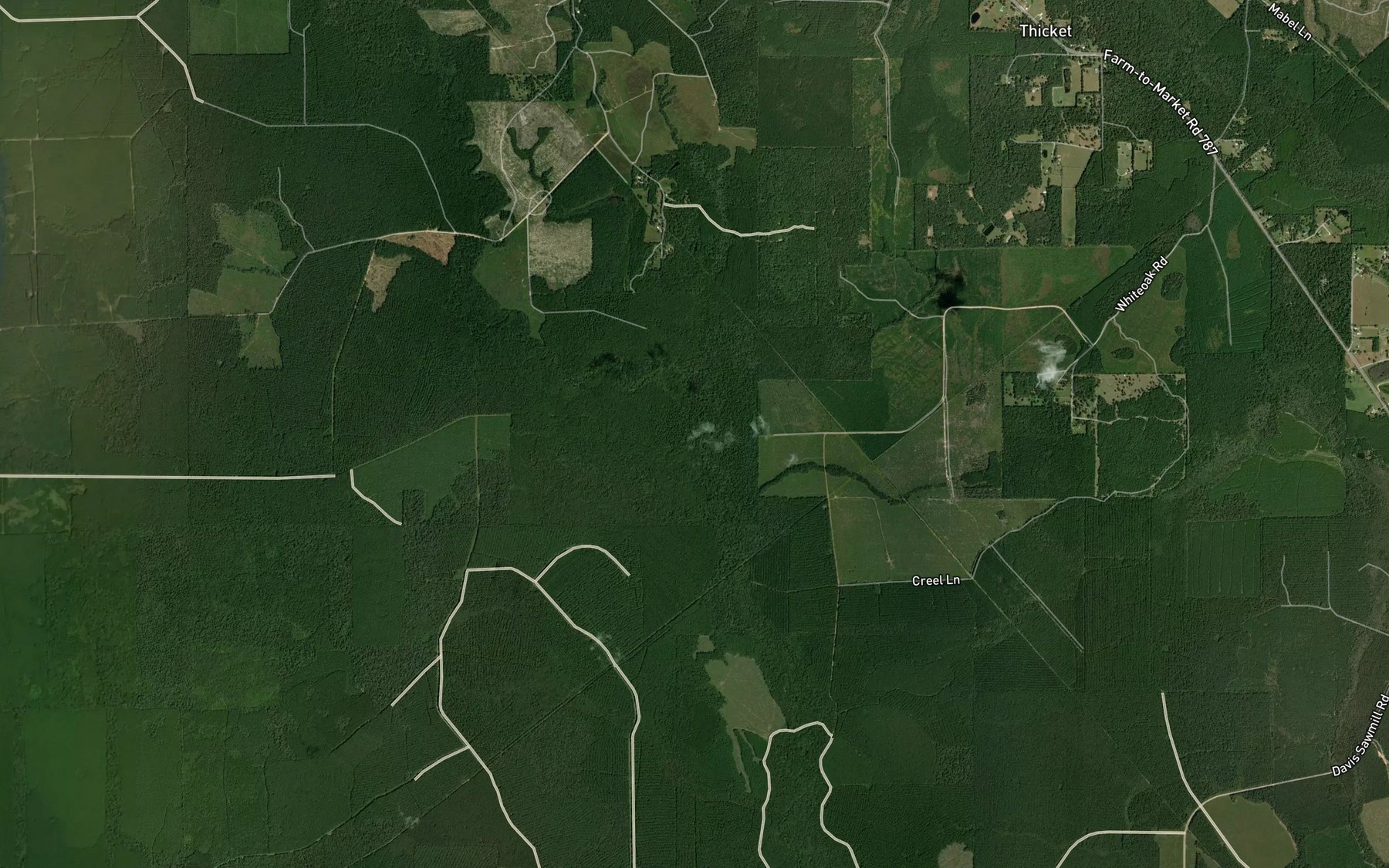 Satellite map of the Adams Branch