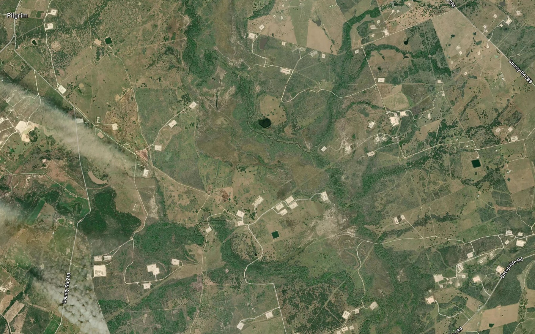 Satellite map of the Fivemile Lake