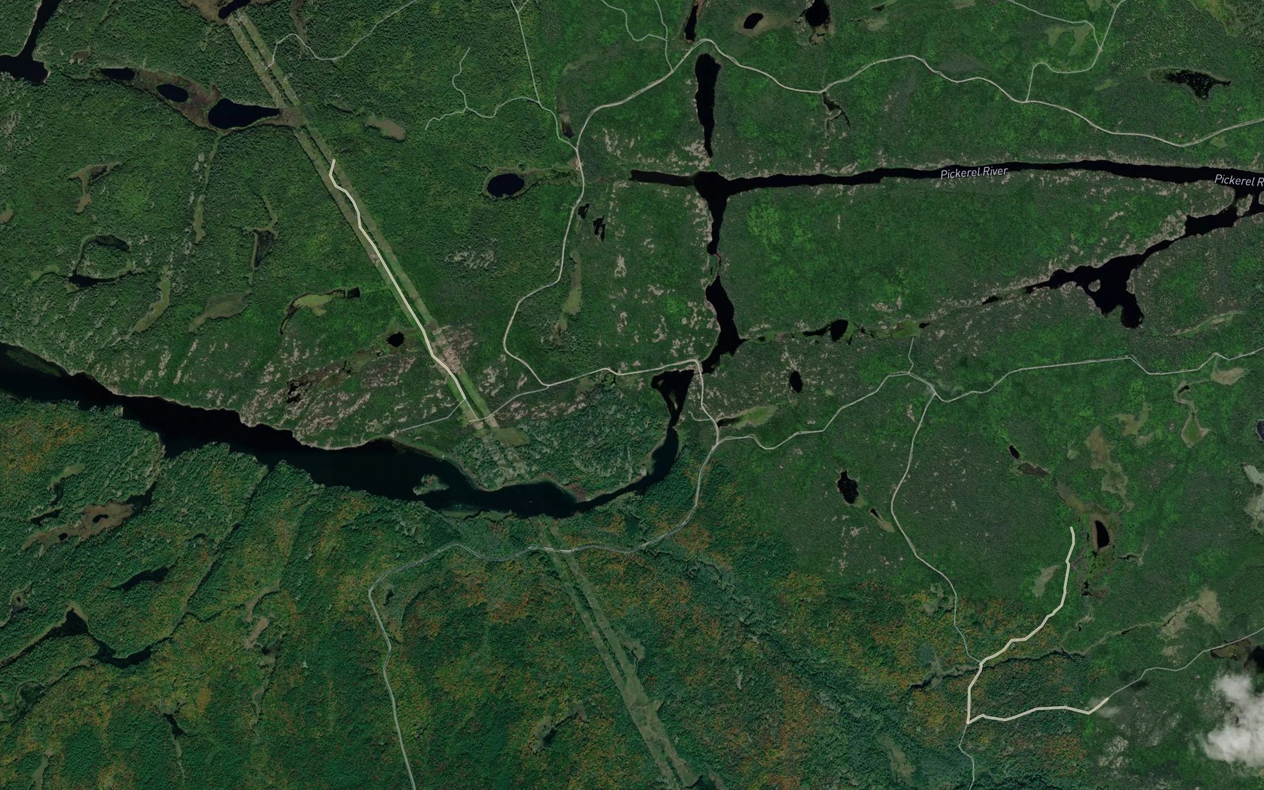 Satellite map of the Mud Creek