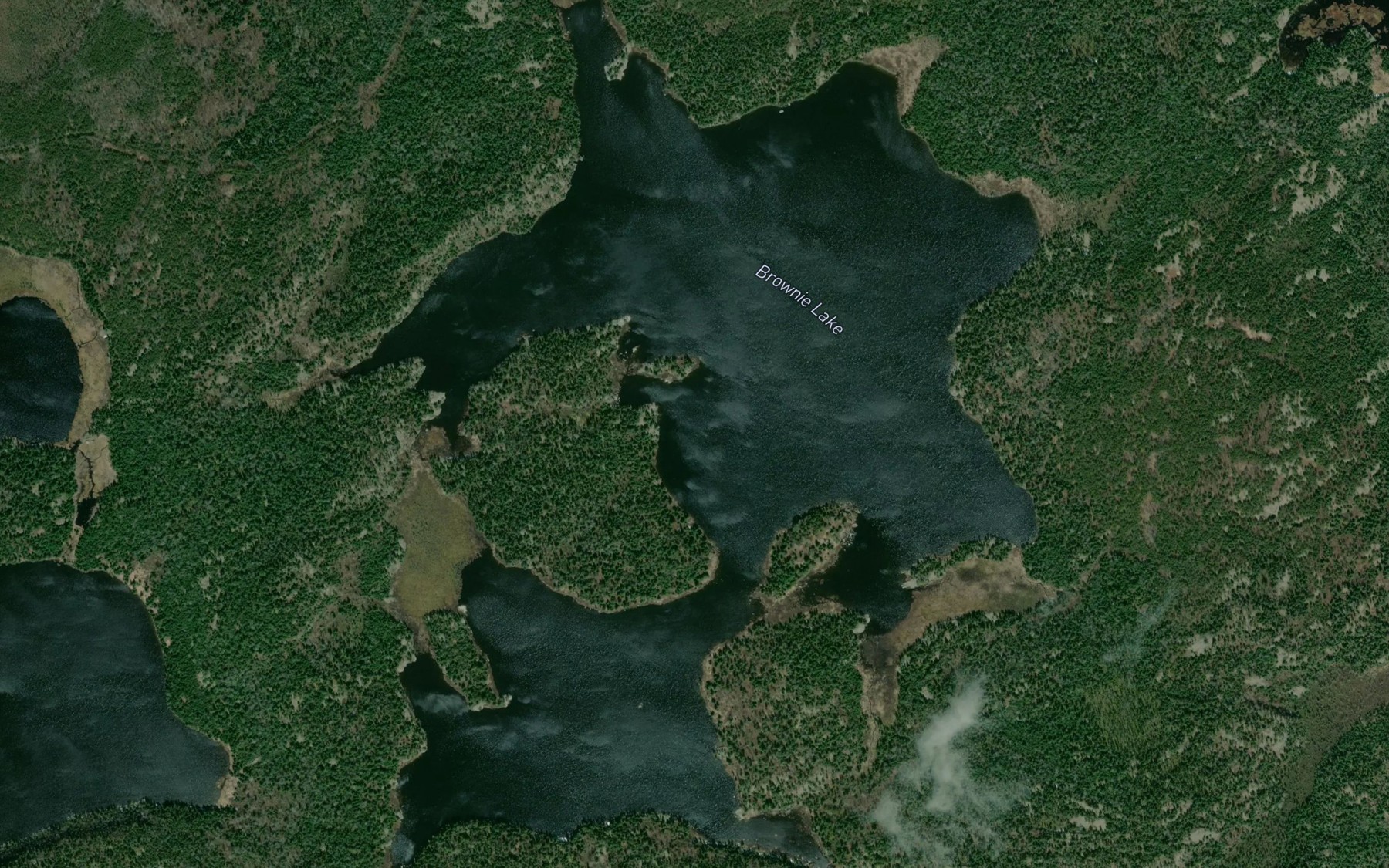 Satellite map of the Brownie Lake