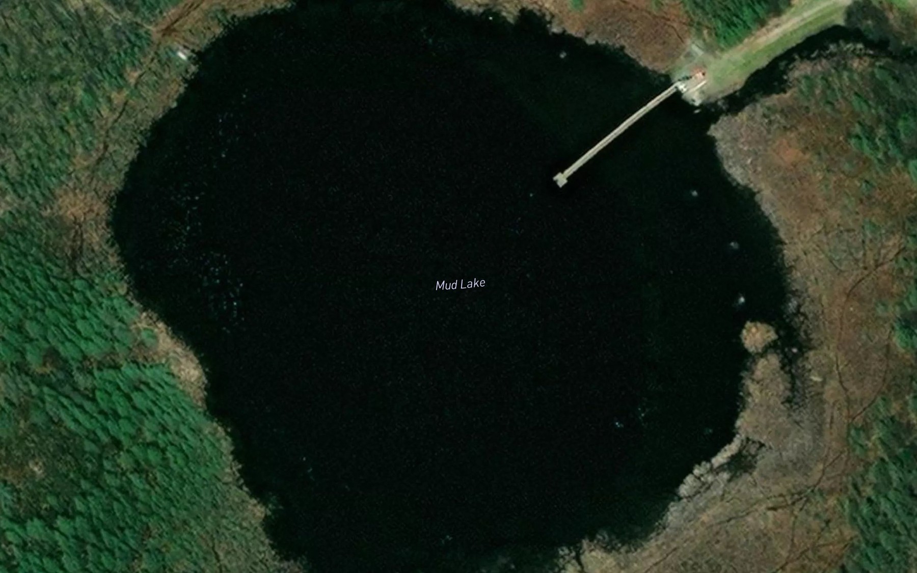 Satellite map of the Mud Lake