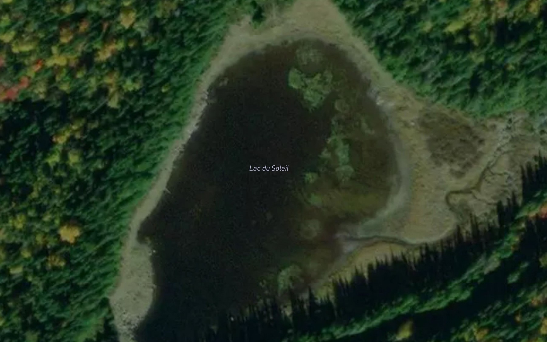 Satellite map of the Lac du Soleil