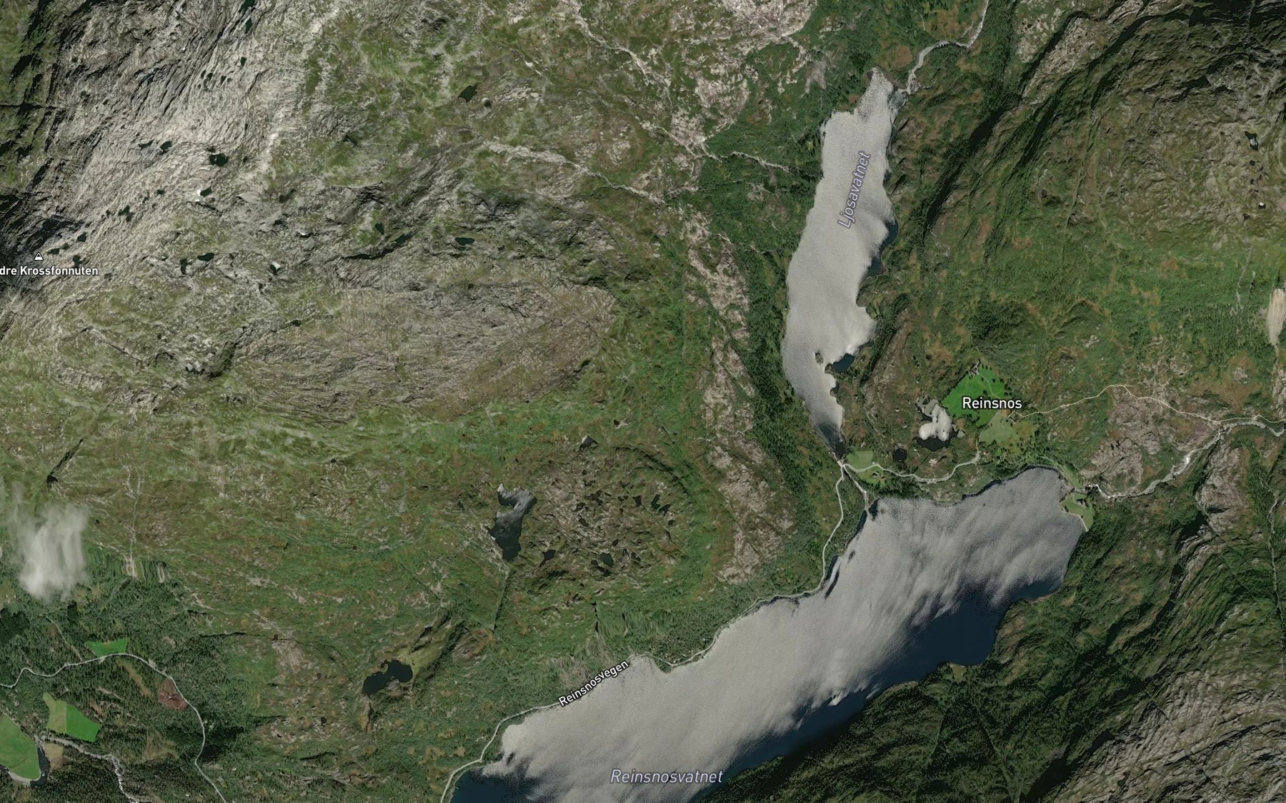 Satellite map of the Nyastolbekken