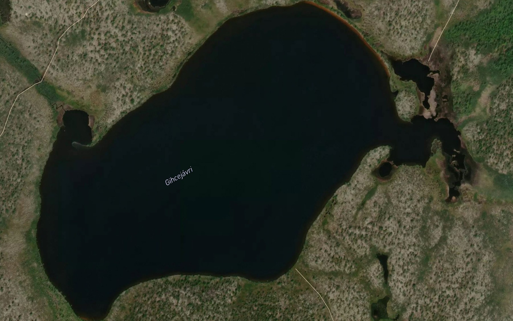 Satellite map of the Giccejavri