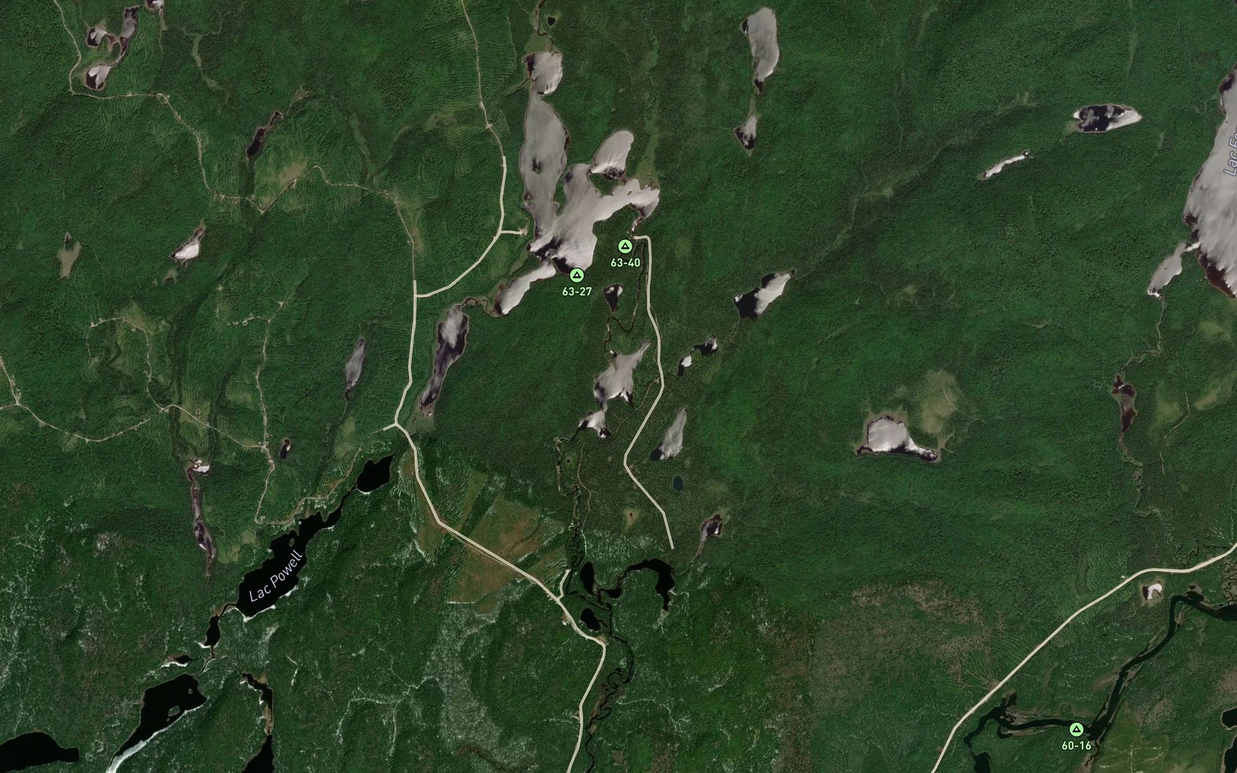 Satellite map of the Lac Nyer