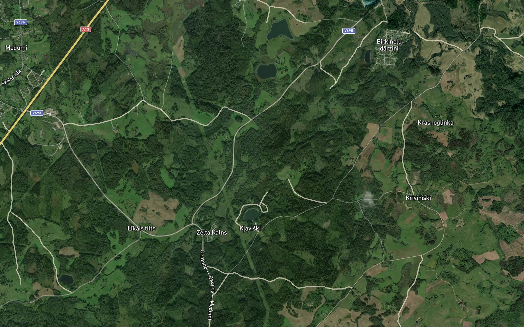 Satellite map of the Pakrace