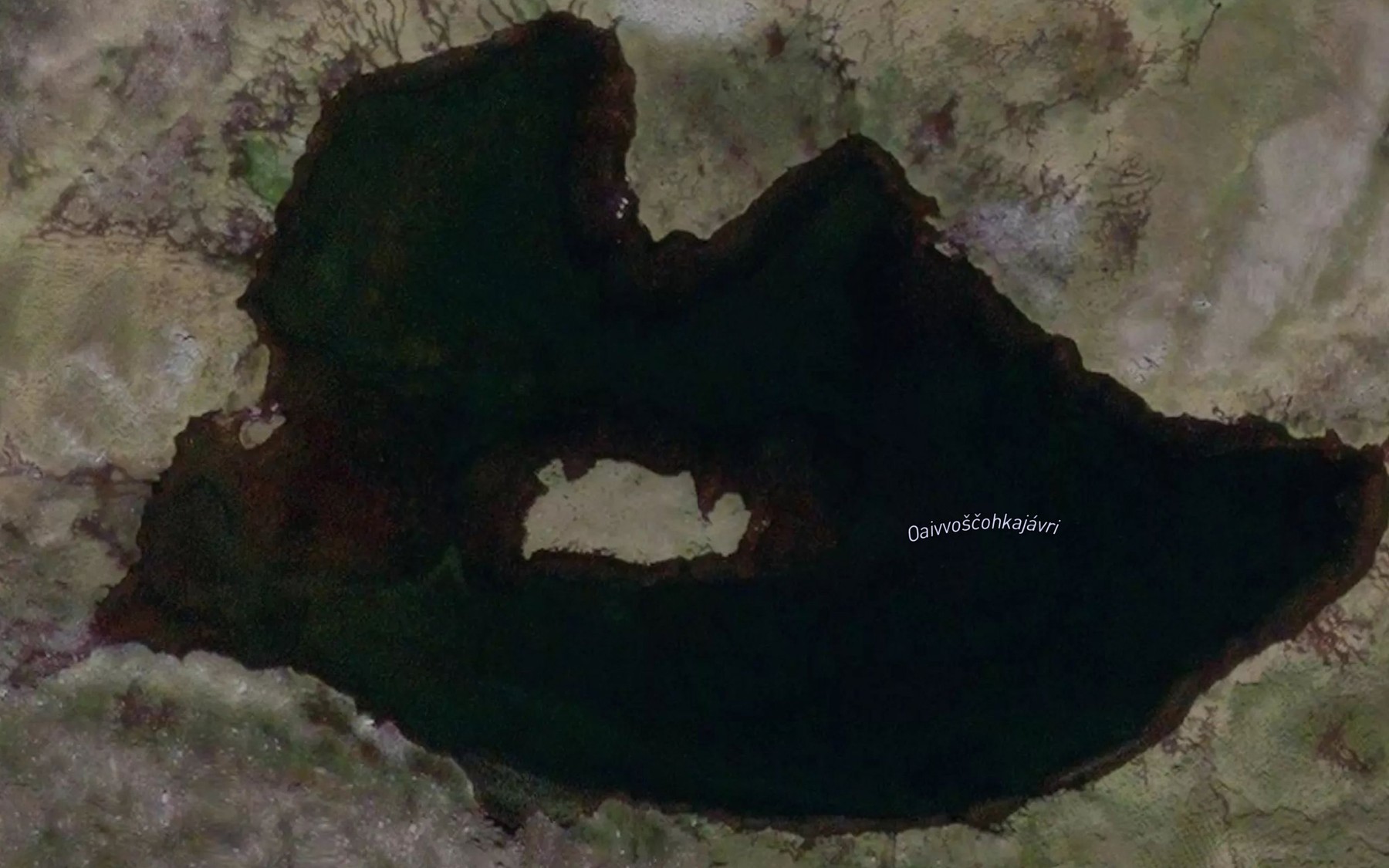 Satellite map of the Oaivuscakkajavri