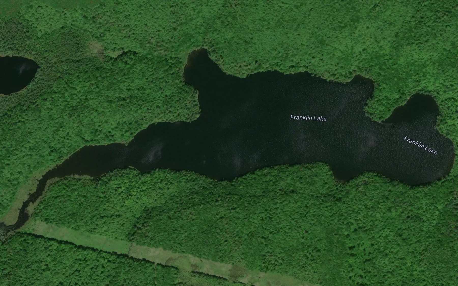 Satellite map of the Franklin Lake