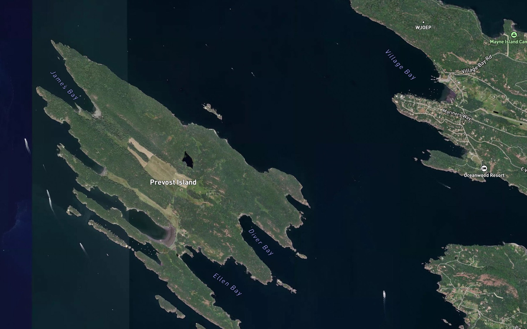 Satellite map of the Porter Bight