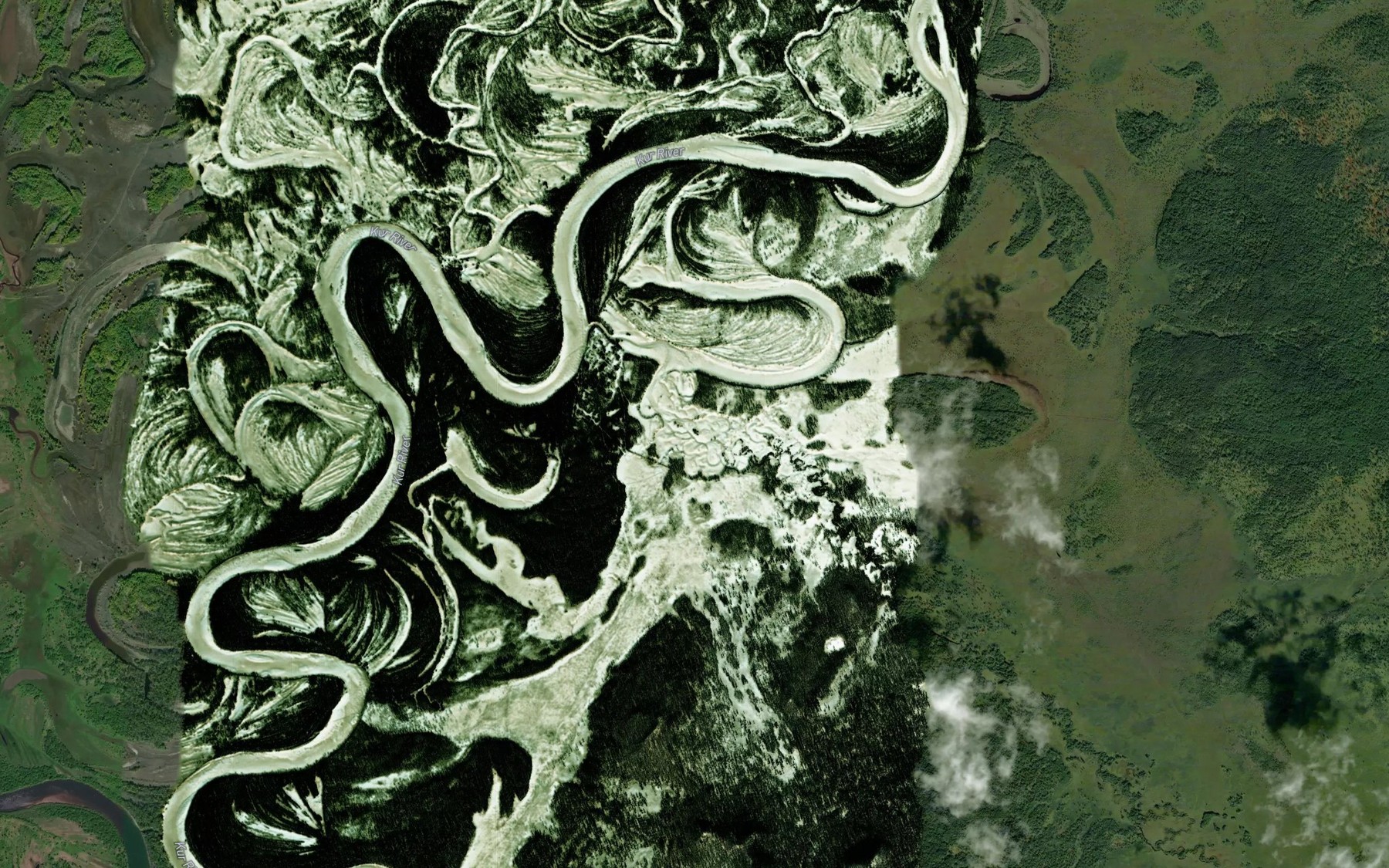Satellite map of the Gromokhta