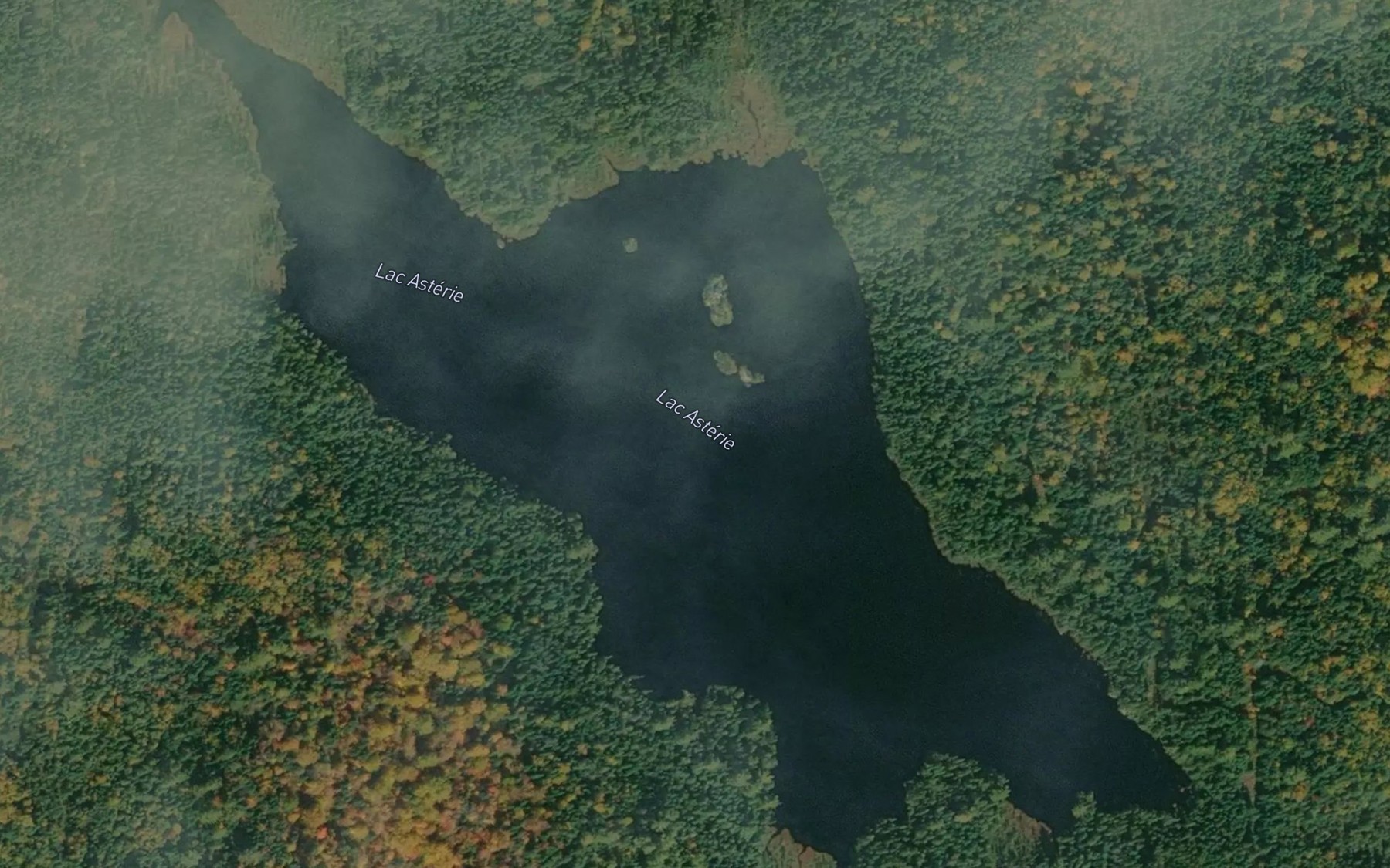 Satellite map of the Lac Asterie