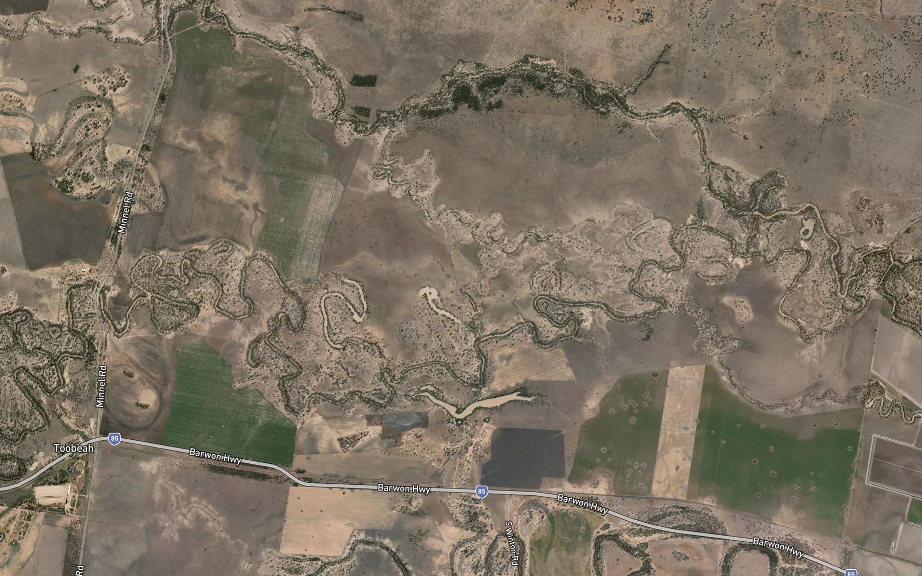Satellite map of the Winton Lagoon